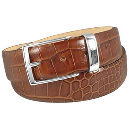 Alligator leather belt