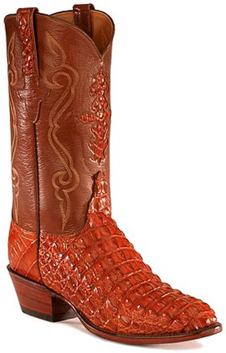 Crocodile leather cowboy boot