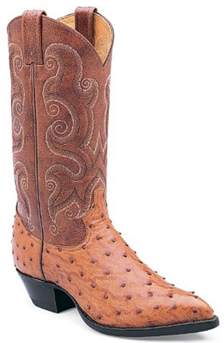 Ostrich leather cowboy boot