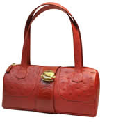 Ostrich leather handbag