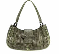 Snakeskin leather handbag